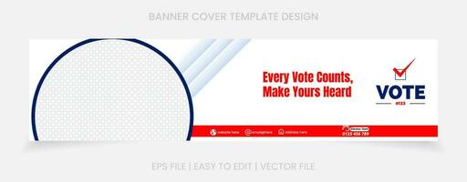 banner election template design cover social media vector