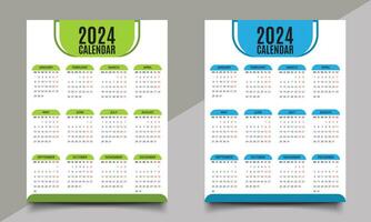 calendario diseño. una página calendario. impresión calendario diseño modelo vector