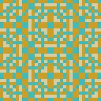 a pattern with squares in orange and blue vector