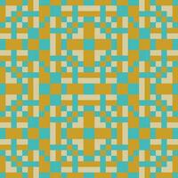 a pattern with squares in orange and blue vector