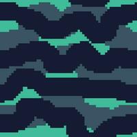 a pixel style background with a wave pattern vector