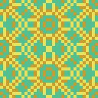 a colorful pattern with squares on a green background vector