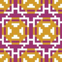a pattern with squares and triangles in purple, yellow and orange vector