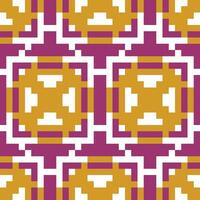 a pattern with squares and triangles in purple, yellow and orange vector