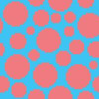 a pixelated background with many pink and blue circles vector