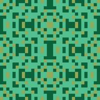 a green and gold pixel pattern vector