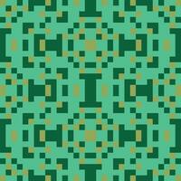 a green and gold pixel pattern vector