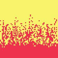 pixel art background with red and yellow squares vector