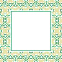 square frame with a green and yellow pattern vector