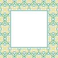 square frame with a green and yellow pattern vector