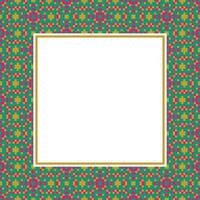 a square frame with colorful squares on a white background vector