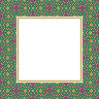 a square frame with colorful squares on a white background vector