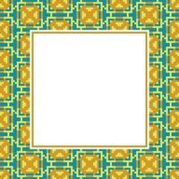 an abstract pattern with a square frame vector