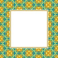 an abstract pattern with a square frame vector