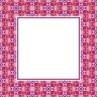 a square frame with a pink and purple pattern vector