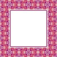 a square frame with a pink and purple pattern vector