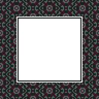 a square frame with a pattern on a black background vector