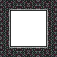 a square frame with a pattern on a black background vector