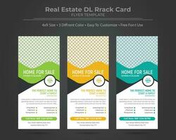 Real Estate dl Rack Card template design vector