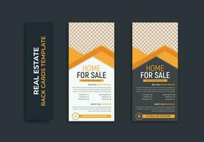 Real Estate dl Rack Card template design vector