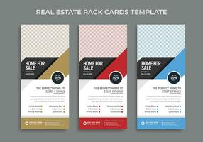 Real Estate dl Rack Card template design vector