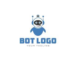 Chatbot robot logo icon design creative vector sign template.