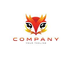 Owl Colorful Logo Design Concept Vector Icon Template.