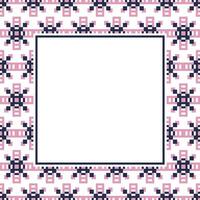 a square frame with a pink and blue pattern vector