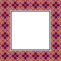 a square frame with a pattern on it vector