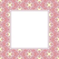 a square frame with a pink and yellow pattern vector