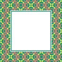 an abstract square frame with a colorful pattern vector