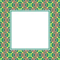 an abstract square frame with a colorful pattern vector