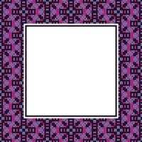 a square frame with purple and blue geometric pattern vector