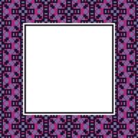 a square frame with purple and blue geometric pattern vector