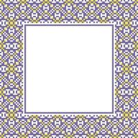 square frame with a border in purple and yellow vector