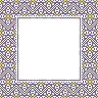 square frame with a border in purple and yellow vector