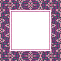 a square frame with a pattern on it vector