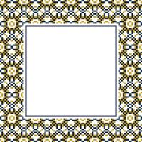 an abstract square frame with a pattern of geometric shapes vector