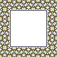 an abstract square frame with a pattern of geometric shapes vector