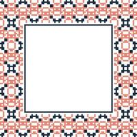 a square frame with a pattern on it vector
