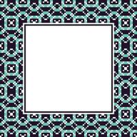 square frame with geometric pattern on a black background vector