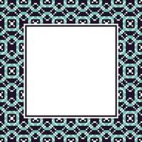 square frame with geometric pattern on a black background vector