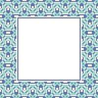 a square frame with a blue and green pattern vector