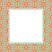 a square frame with a pattern on it vector