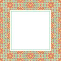 a square frame with a pattern on it vector