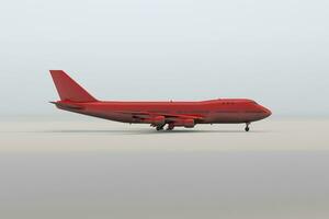 Red air plane photo