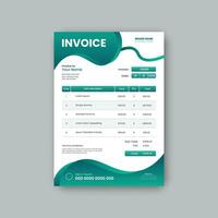 Creative modern business invoice design template. vector