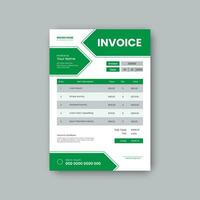 Modern minimalist business invoice or tax form template. vector