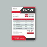 Modern creative invoice design template. vector