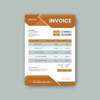 Corporate creative invoice design. vector